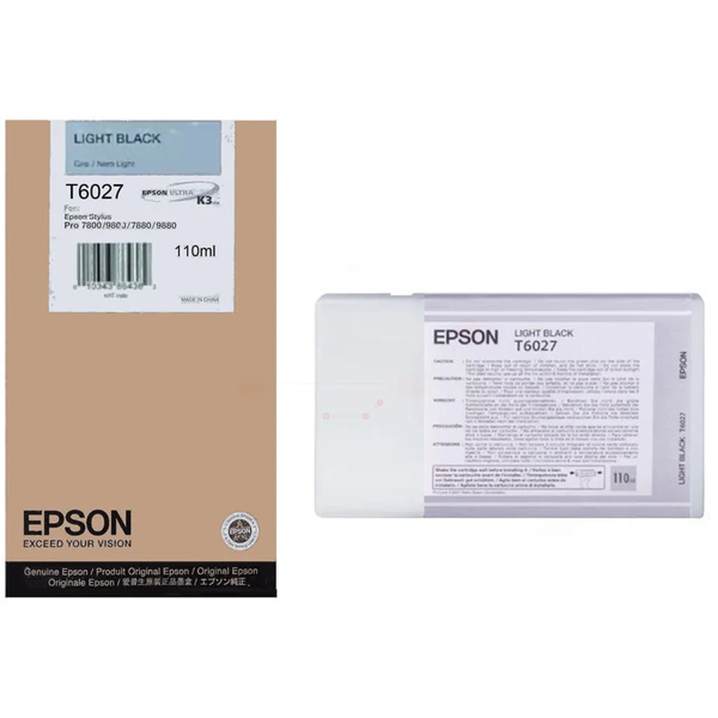 Epson T6027 Bläckpatron Ljussvart