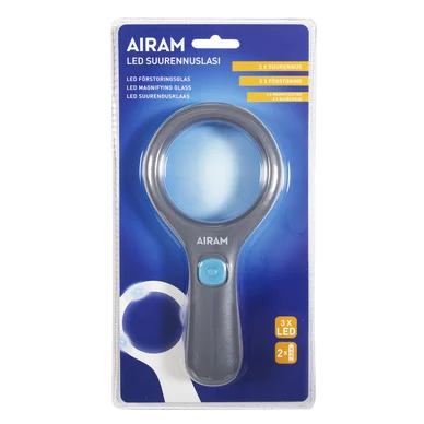 Förstoringsglas med 3 x LED ljus