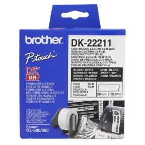 Étiquette BROTHER continue 29 mm x 15,24m blanc