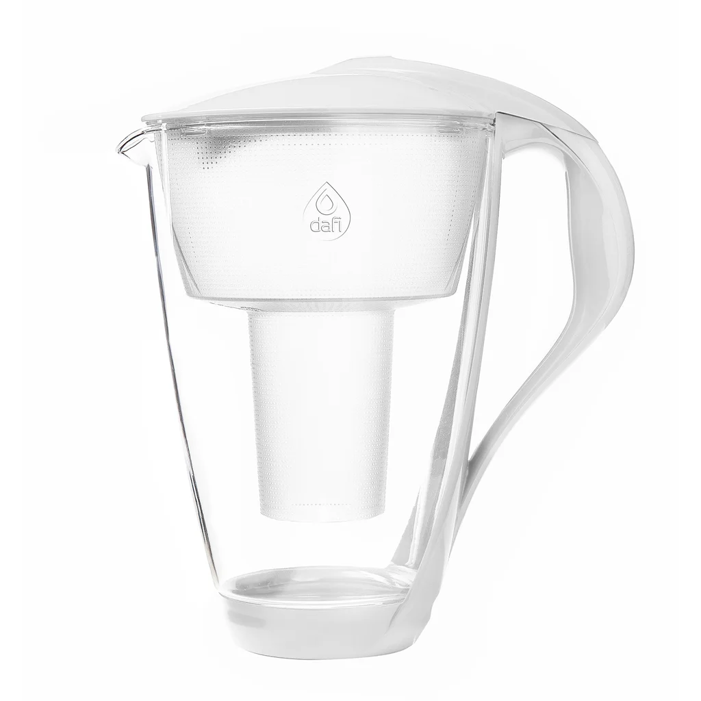 Dafi Vattenkanna glas vit 2,0 liter