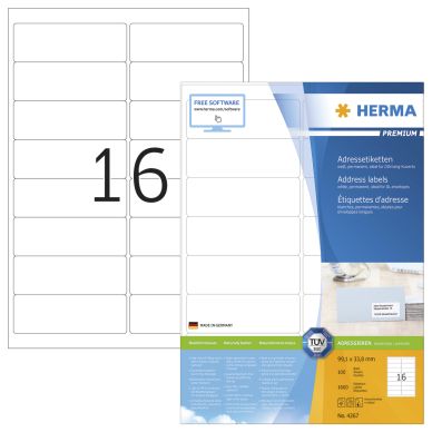   alt Étiquette HERMA Premium A4 99.1x33.8 (100)