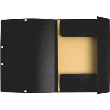 Gummibåndsmappen karton 3-kl A4 sort