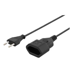 Deltaco Skarvsladd Euro 3m svart