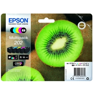 EPSON Epson 202 Druckerpatrone MultiPack BK/PBk/C/M/Y passend für: Expression Premium XP-6000;Expression Premium XP-6005;Expression Premium XP-6100;Expression Premium XP-6100 Series;Expression Premium XP-6105