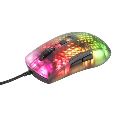 Deltaco DM310 Ultralätt Datormus Gaming Semi-transparent RGB