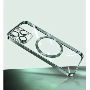 Mobilcover MagSafe Transparent iPhone 15 Pro, Green