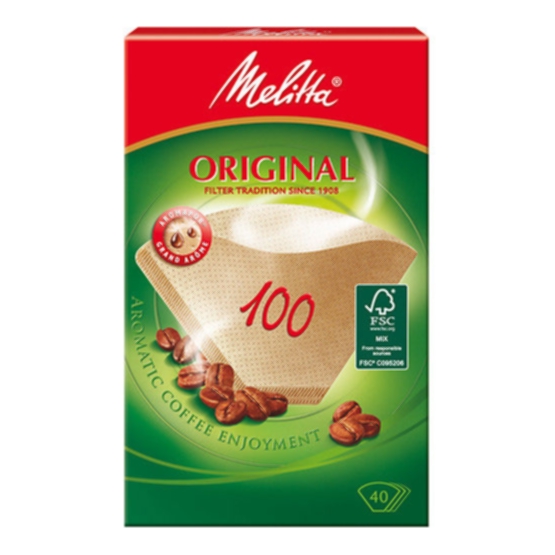 Melitta Melitta Kaffefilter 100 ubleket 40-pakk Te- og kaffetilbehør,Servering,Livsmedel,Te- og kaffetilbehør