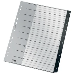 Leitz Recycle Register, PP, extra bred 1-10 A4