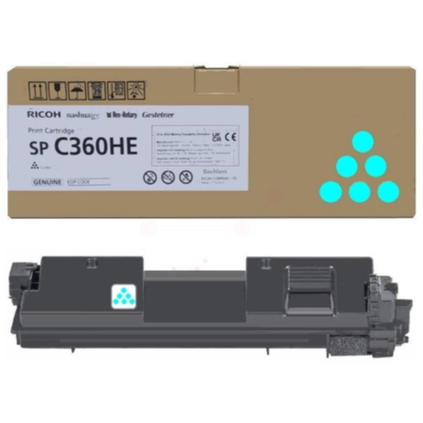 Ricoh SP C360HE - cyan - original - toner cartridge - Laser toner Blå