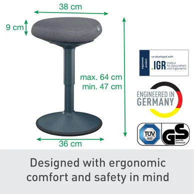 Leitz Ergo Active Sittpall mörkgrå