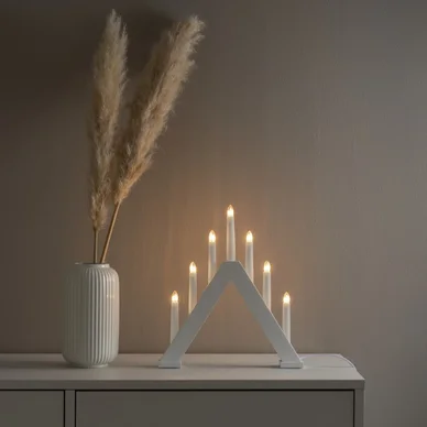 Konstsmide Konstsmide Elektrisk Julestage Hvid træ 7 lys 34cm 3930-205 Modsvarer: N/A