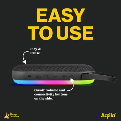 Aqiila Soundbird CM högtalare med RGB ljus och magnetfäste