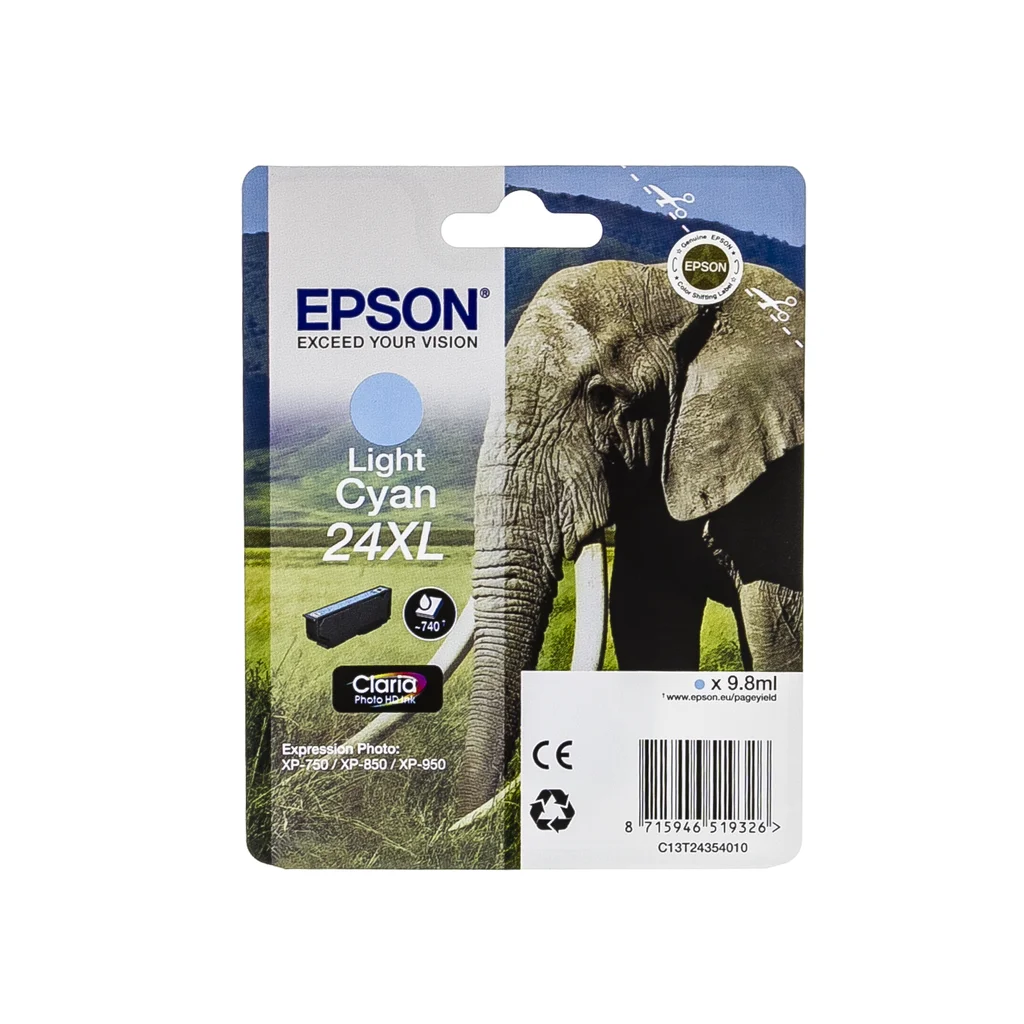 Epson 24XL Bläckpatron Ljus cyan