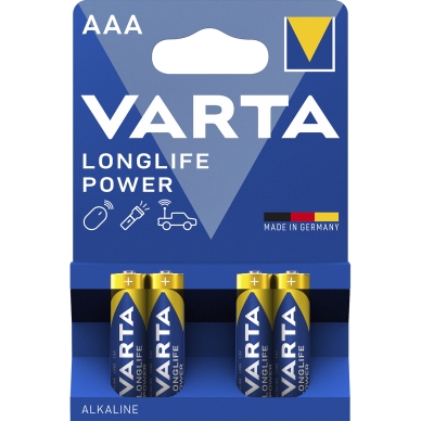 Varta Varta Longlife Power batteri - AAA, 4 pk. 4903121414 Modsvarer: N/A