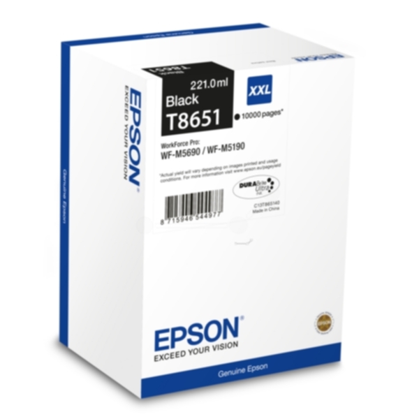 Epson Epson T8651 Blekkpatron svart T8651 Tilsvarer: N/A