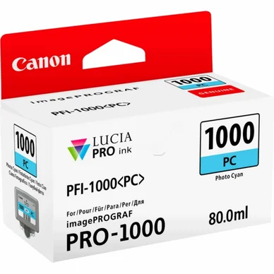 Canon Canon PFI-1000 PC Blækpatron Ljus cyan PFI-1000PC Modsvarer: N/A billede