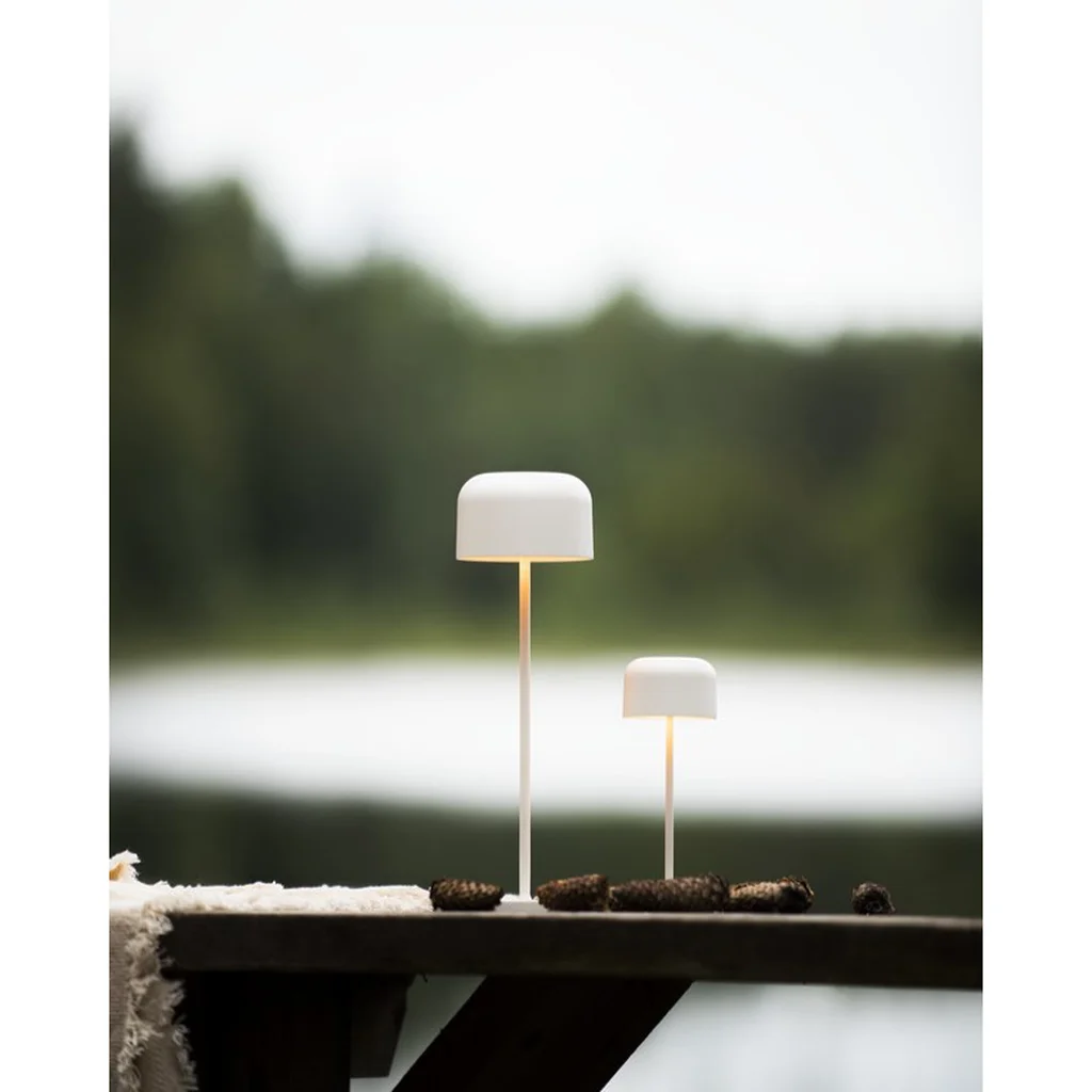 Lille mini Bordslampa LED USB 2200K/2700K dimbar Vit