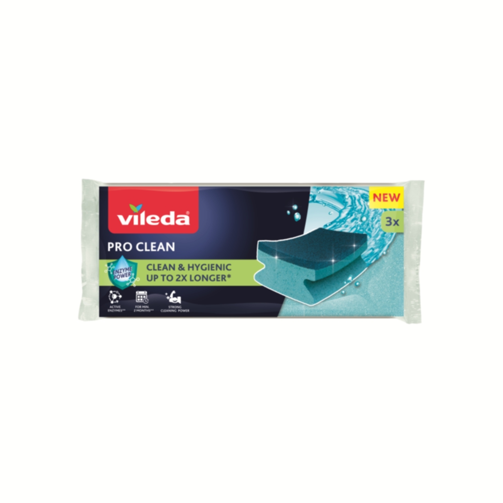 Vileda Pro Clean Hög Skrubbsvamp 3-pack