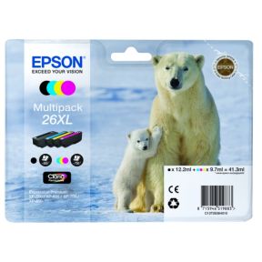 Epson 26XL Multipack – svart/cyan/magenta/gul