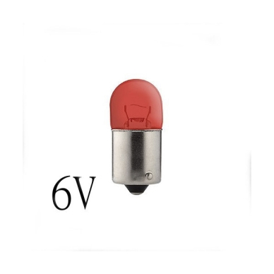 Bosma billampa röd Ba15s 10W 6V