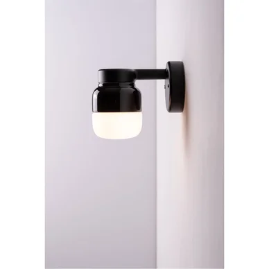 Ohm Wall Vägglampa LED G9 Svart 100/150 Opalglas IP44
