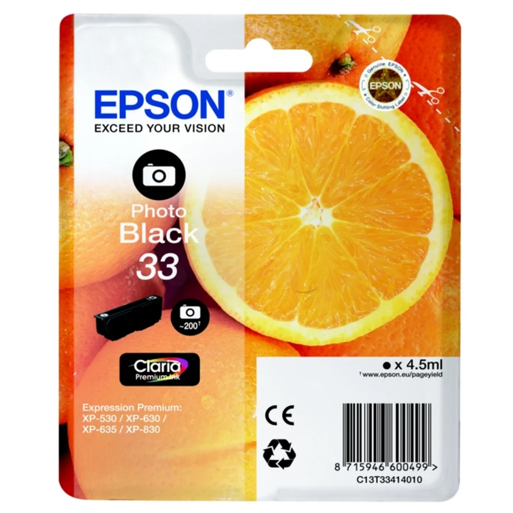Epson 33 Bläckpatron Svart foto