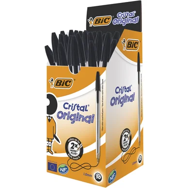 BIC Cristal Medium Svart 1.0 (50)
