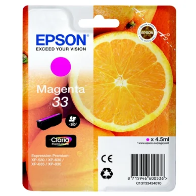 Epson Epson 33 Blækpatron Magenta T3343 Modsvarer: N/A