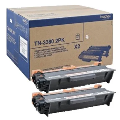 Brother Tonerkassette twin pack, 8.000 sider TN3380TWIN Modsvarer: N/A billede
