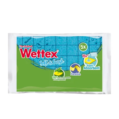 Vileda Wettex Soft & Fresh opvaskeklud 5 stk 7391704800229 Modsvarer: N/A