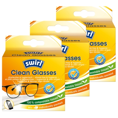 SWIRL alt Brillen-Putztücher 3x30-Pack