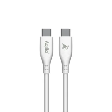 Aqiila Aqiila Cablebird CS11 kabel USB C til C 60W silikone 1m hvid 406006 Modsvarer: N/A