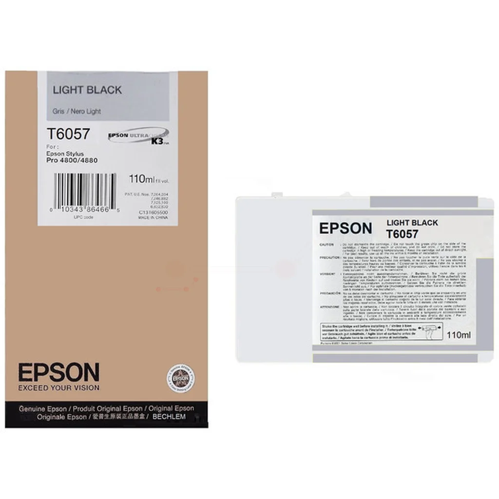 Epson T6057 Bläckpatron Ljussvart