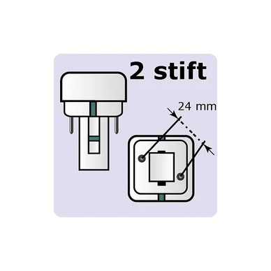 Osram LED kompaktlysrör Dulux D 3000K 600lm G24d-1 6W