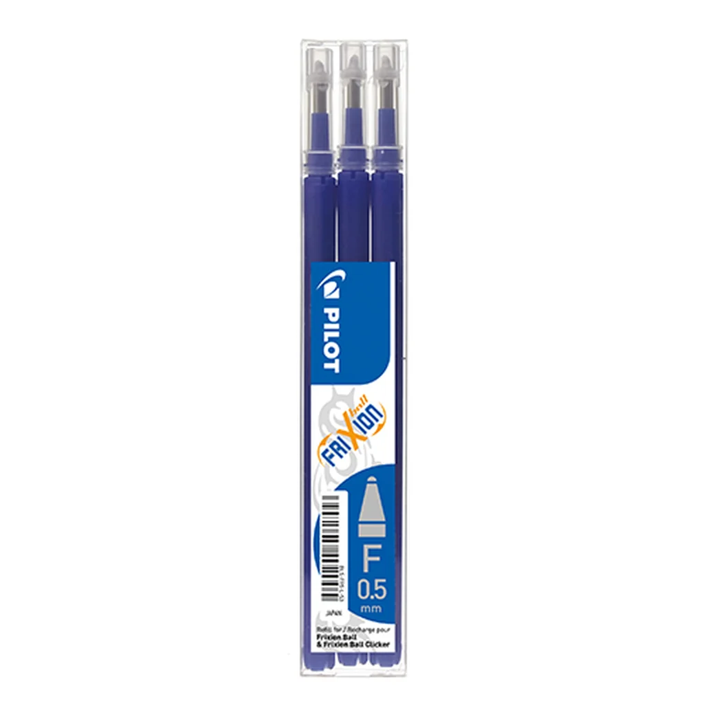 Refill 3-pack FriXion Ball Raderbart bläck 0,5 blå