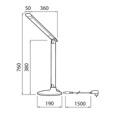Gina Bordslampa Dimbar LED 14W 827/845/860 800lm Vit/silver
