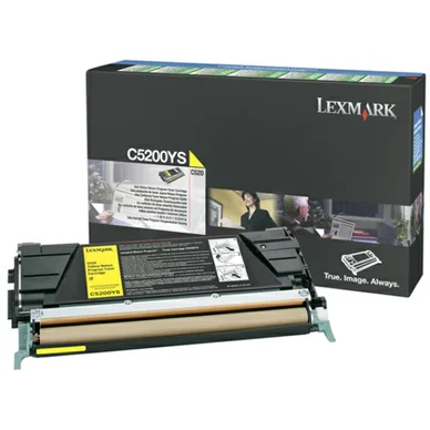 Lexmark Tonerkassette gul 1.500 sider return C5200YS Modsvarer: N/A billede
