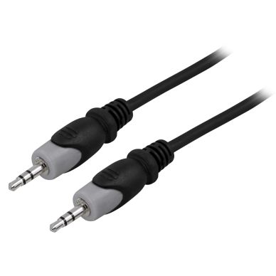 DELTACO alt DELTACO Câble audio 3,5 mm mâle - mâle 1 m, noir