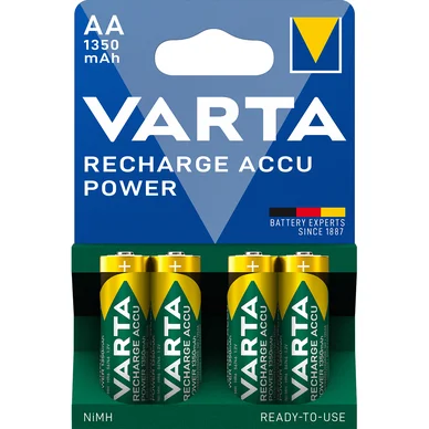 Varta Varta Genopladelig Accu Power AA 1350mAh 4 pk. 56746101404 Modsvarer: N/A