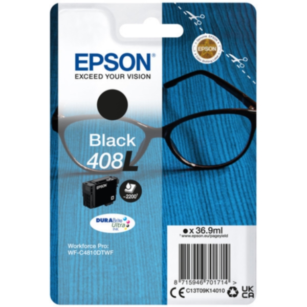 Epson Blekkpatron svart, 2.200 sider T09K1 Tilsvarer: N/A