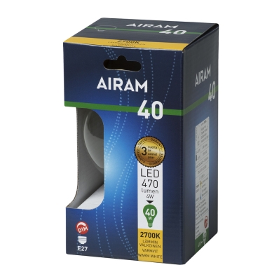 AIRAM alt Airam LED G95 4W/827 E27 FIL DIM