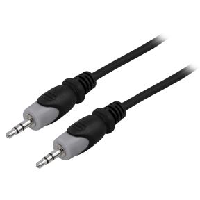 DELTACO Audio-Kabel 3,5 mm männl. - männl. 1 m, schwarz