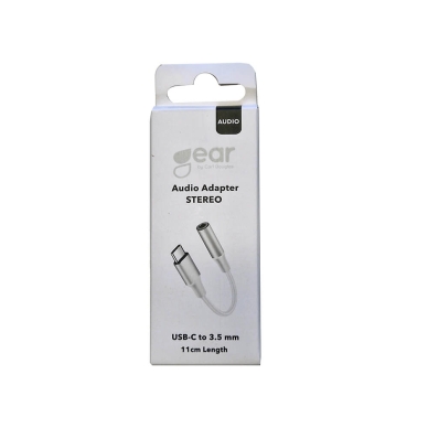 Gear alt Gear Adapter Audio USB-C till 3,5 mm Stereo Vit
