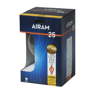Airam LED 360 Globe 125mm E27 2W