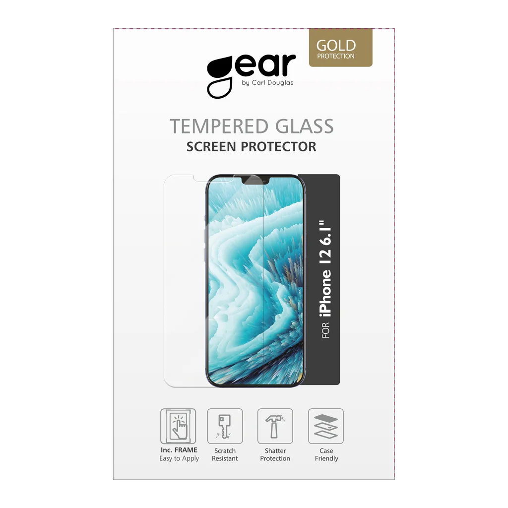 GEAR Skärmskydd Iphone 12 / 12 Pro med monteringsram