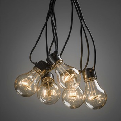 Konstsmide Ljusslinga LED E27 10 LED amber 24V/IP44