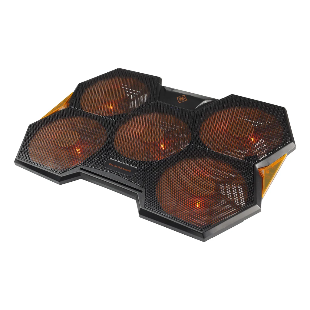 Deltaco Gaming Laptopkylare, svart/orange