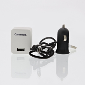 Camelion USB-laddare för Lightning Apple och Micro-USB