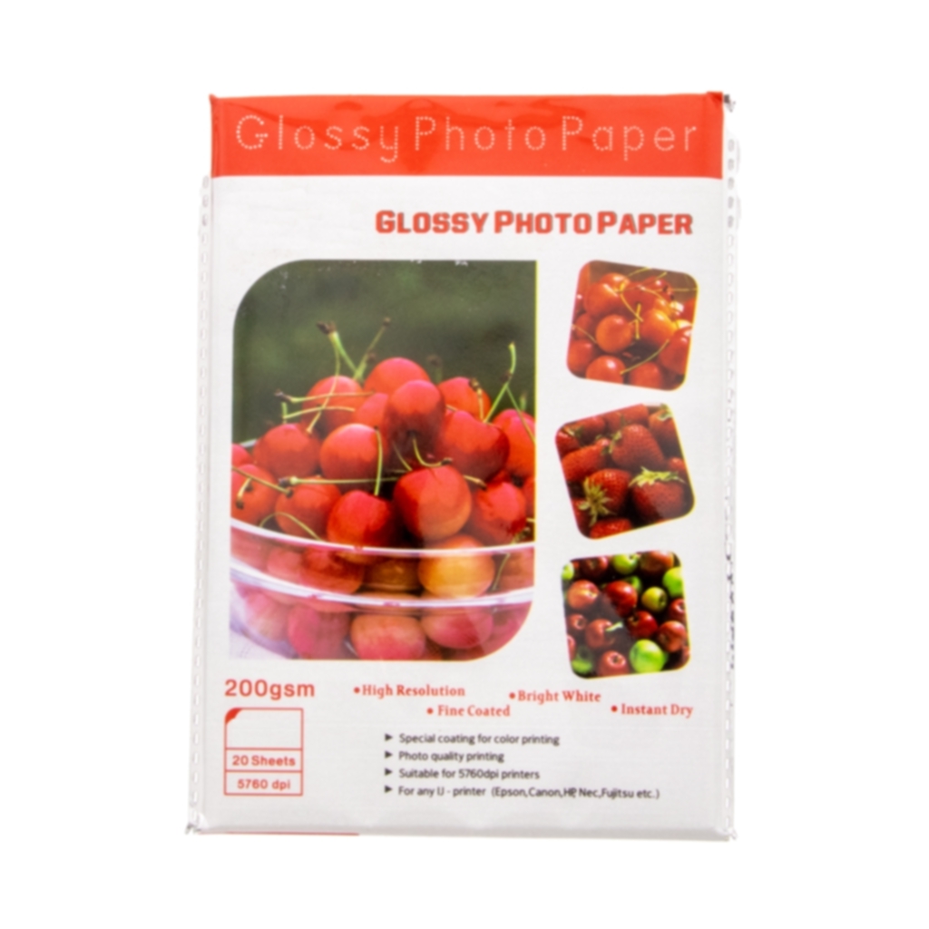Fotopapper Glossy A4 20ark 200g