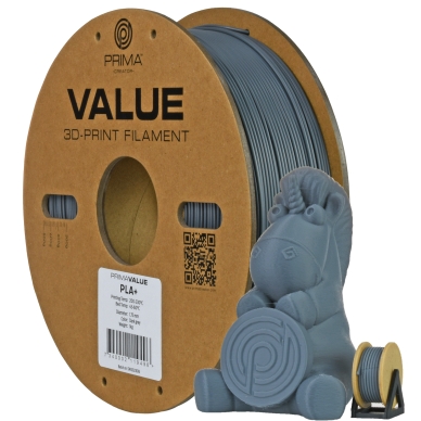 Prima PrimaValue PLA+ - 1,75mm - 1kg - Donkergrijs 7340002119496 Replace: N/A